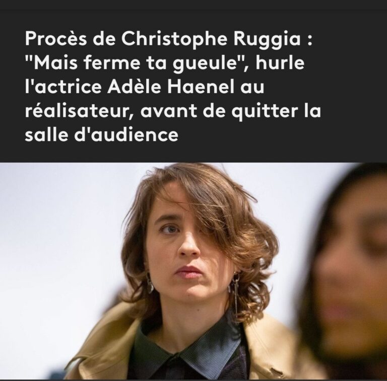 Adèle Haenel au procès de Christophe Ruggia, avant de quitter la salle d’audience