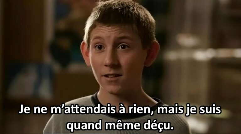 Dewey (Malcolm in the middle) exprimant une déception ironique
