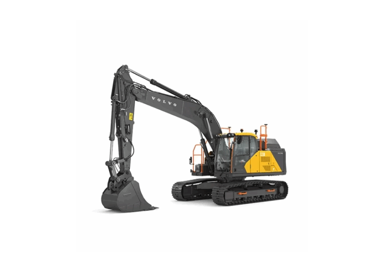 Pelle électrique Volvo EC230F sur chenilles, modèle de 23 tonnes utilisé pour les chantiers de génie civil sans émission