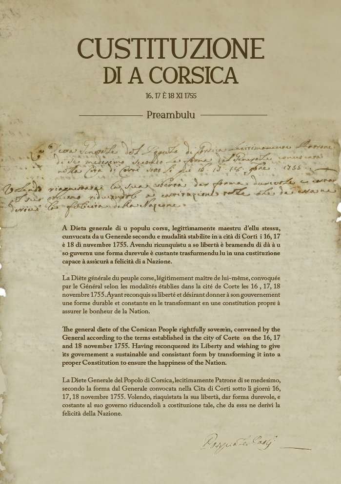 Constitution corse de 1755, matrice oubliée de la démocratie moderne