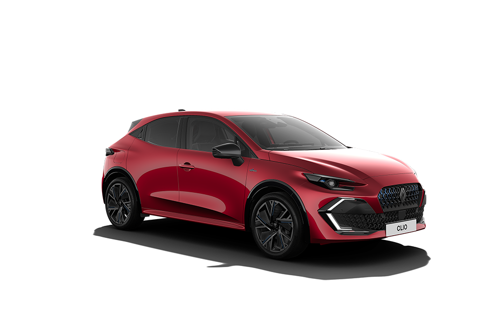 Renault Clio E-Tech full hybrid Renault Clio E-Tech full hybrid rouge, citadine compacte HEV.